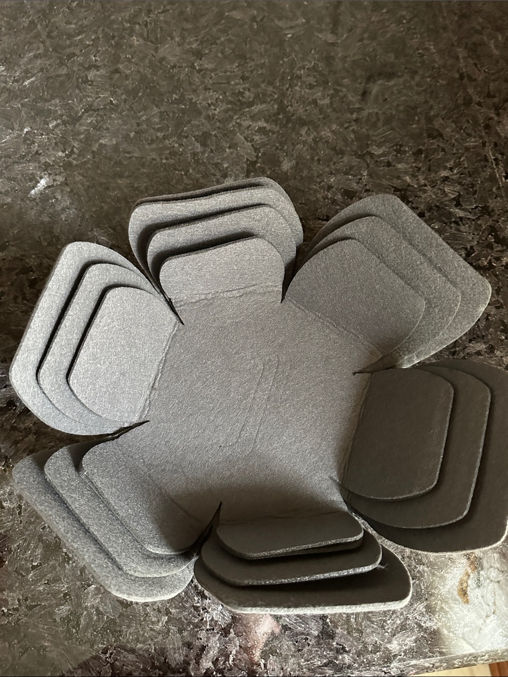Pot & pan Gray Foam Flower Organizer protectors Insert set of 6